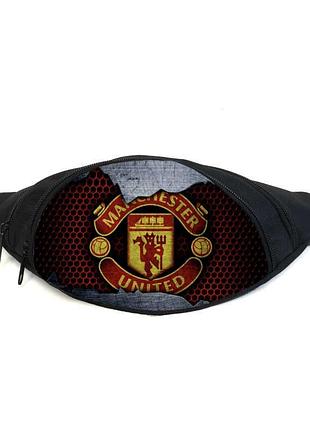 Поясная сумка бананка фк манчестер юнайтед (gb - fc manchester united 05) gear bag черная