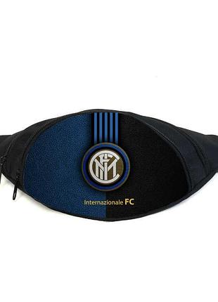 Поясная сумка бананка фк интер милан (gb - fc internazionale milano 04) gear bag черная