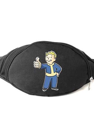 Сумка на пояс бананка фолаут (fallout 012) cappuccino toys чорна