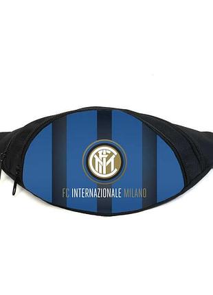Поясная сумка бананка фк интер милан (gb - fc internazionale milano 01) gear bag черная