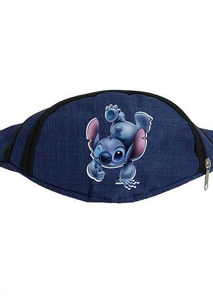 Поясна сумка бананка ліло та стіч (lilo & stitch 04) cappuccino toys синя