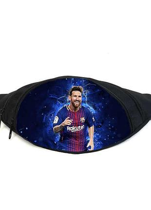 Поясная сумка бананка лионель месси футбол (gb - football 01) gear bag черная