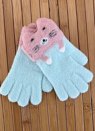 Детские перчатки от 1-3 лет детские перчатки альпака, одинарные детские перчатки бирюзовый