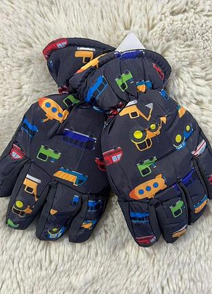 Краги детские, лыжные перчатки подростковые, детские перчатки 3-5 лет