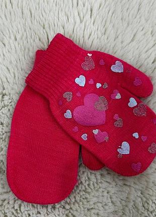 Детские перчатки от 2-5 лет детские варишки одинарные розовый