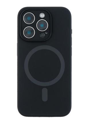 Чехол накладка glow silicone case с рамкой камеры для iphone 15 pro max панель-накладка для телефона с magsafe