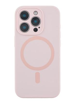 Чехол накладка glow silicone case с рамкой камеры для iphone 15 pro max панель-накладка для телефона с magsafe