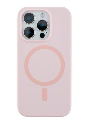 Чехол накладка glow silicone case with magsafe для apple iphone 15 pro панель-накладка для телефона магнитная зарядка pink