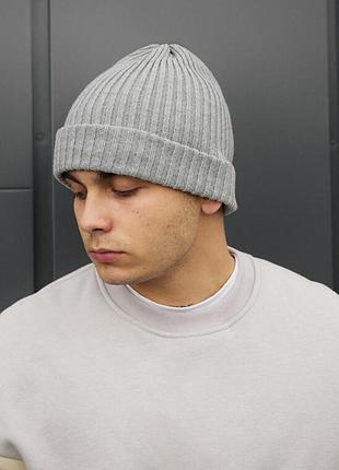 Чоловіча шапка staff 10 long light gray