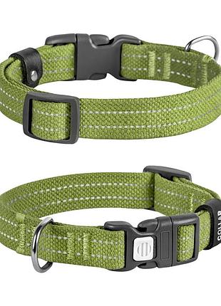 Ошейник для собак х/б тесьма collar брезент, пластиковый фастекс, s, ш 20 мм, д 28-40 см