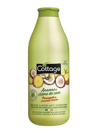 Молочко для душу cottage pineapple&coconut ананас та кокосове молоко 750 мл
