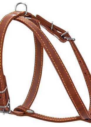 Шлея collar одинарная для мелких собак (ш 14мм, а:40-48см, в:43-51см), коричневый