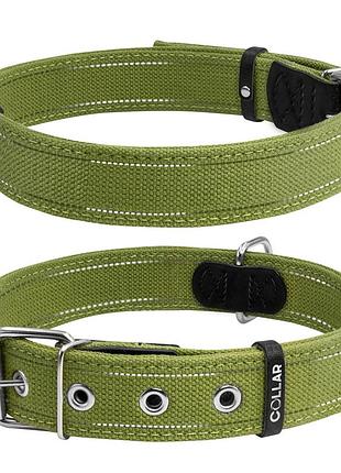 Ошейник х/б тесьма collar брезент двойной (ширина 35мм, д 51-63см)