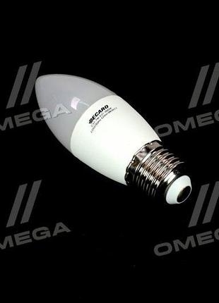Лампа светодиодная 220v c37 7w 3000k 520lm e27 220v decaro