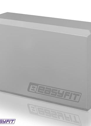 Блок для йоги easyfit eva серый
