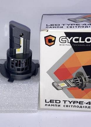 Лампа світлодіодна комплект 2шт h4 led 12v 25w type 44 5000k 6700l радіатор type44ledh4hl cyclone