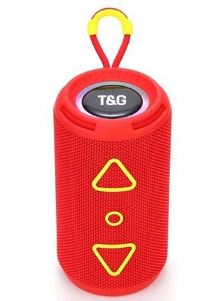 Bluetooth колонка портативная tg 656 fm-радио, аккумуляторная колонка для музыки. цвет: красный