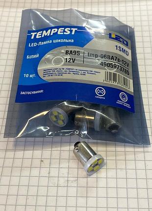 Лампа led-габарит-посвітка панелі приладів ba7s 1smd 12v white tempest 4905973785