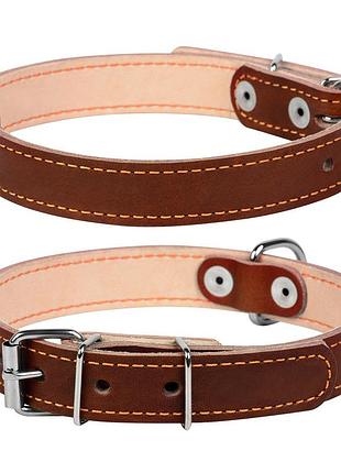 Ошейник collar двойной (ш 20мм, д 32-40см), коричневый