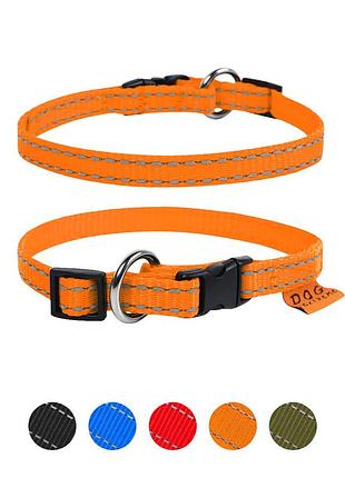 Ошейник dog extreme нейлоновый регулируемый (ш 14мм, д 23-35см), оранжевый