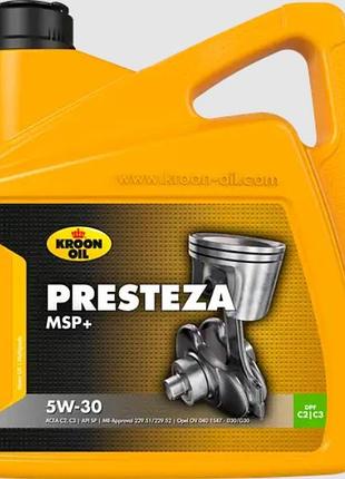 Масло моторное 4л presteza msp 5w-30 kroon oil dexos 2