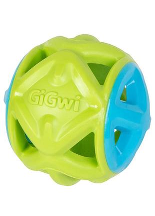 Игрушка для собак мяч gigwi basic edge, салатовый, резина, 9 см