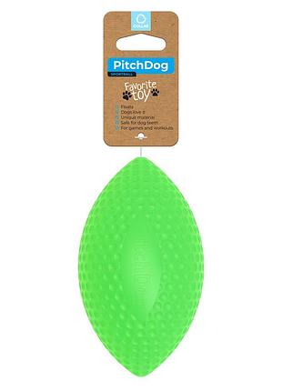 Игровой мяч для апортировки pitchdog, диаметр 9 см салатовый