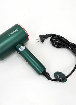 Фен rainberg rb-2212 8800 w з регуляцією температури та швидкості для сушіння та укладання волосся. колір: зелений