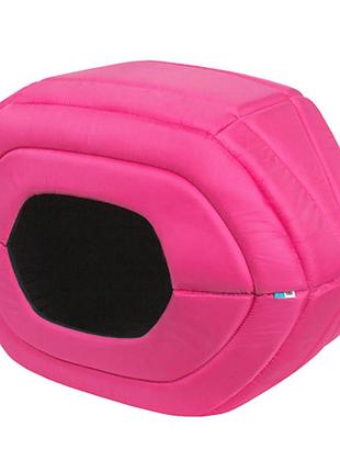 Домик для собак и кошек airyvest мягкий розовый 60×29×42 см