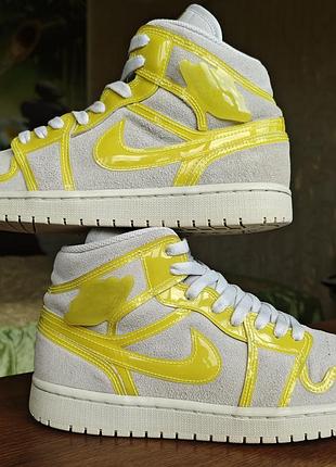 Air jordan 1 mid lx "off white opti yellow"