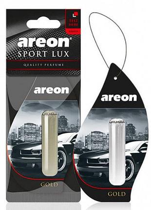 Ароматизатор автомобильный освежитель воздуха areon sport lux подвеска с жидкостью голд gold