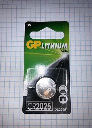 Батарейка gp дискові літієві lithium 3.0v cr2025