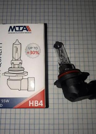 Лампа автомобильная hb4 12v 55w p22d ближняя дальняя противотуманная mta