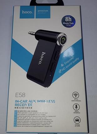 Магнитофонный фм модулятор fm fm-трансмиттер hoco e58 magic music car aux bt receiver black