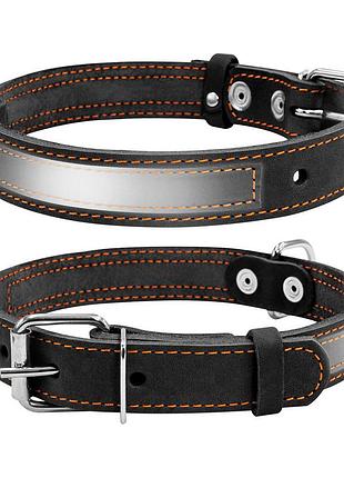 Нашийник collar зі світловідбиваючою стрічкою (ш 25мм, д 38-50см), чорний