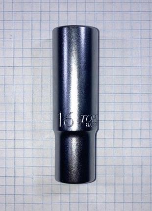 Головка торцевая насадка шестигранная удлиненная 1/2 16мм crv baee1616 toptul