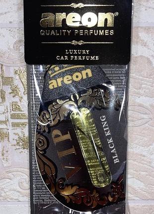 Ароматизатор автомобильный освежитель воздуха areon vip black king подвеска с жидкостью lv02