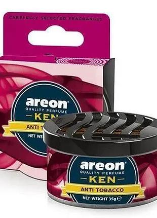 Ароматизатор автомобильный освежитель воздуха areon ken антитабак anti tobacco