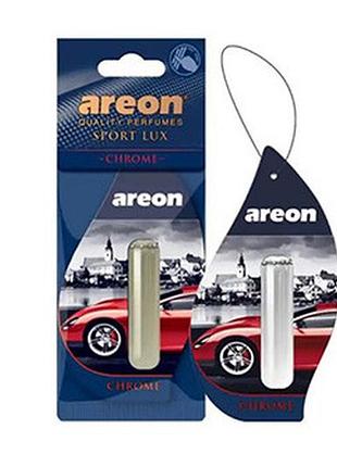 Ароматизатор автомобильный освежитель воздуха areon lux sport liquid chrome подвеска с жидкостью