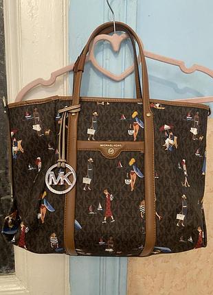 Сумка женская michael kors майкл корс оригинал очень интересная с принтом удобная вместительная
