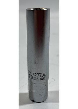 Головка торцевая насадка шестигранная удлиненная 1/4 8мм crv baee0808 toptul
