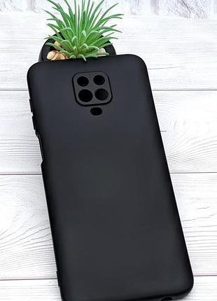 Чохол silicone cover для xiaomi redmi note 9s бампер із мікрофіброю чорний