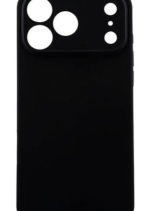 Чохол silicone case box для apple iphone 17 pro max бампер soft touch з мікрофіброю чорний (без лого)