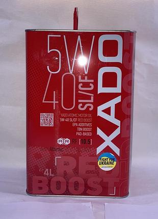 Масло моторное xado хадо red boost xa-26206 5w40 sl cf 4л