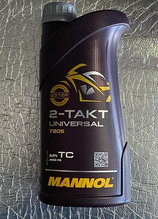 Масло моторное mannol 2t universal 1л 7205