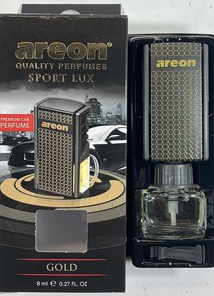 Ароматизатор автомобильный освежитель воздуха areon car на дефлектор 8мл gold