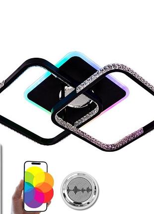 Люстра светодиодная с музыкальной колонкой и rgb подсветкой для спальни и детской valeso yzd1272
