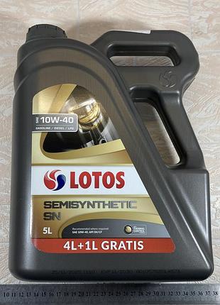 Масло моторное lotos semisynthetic sn a3/b4 10w-40 полусинтетика 5л акция!