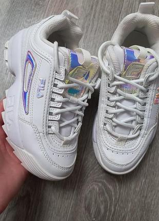 Кроссовки для девочки fila в белом цвете