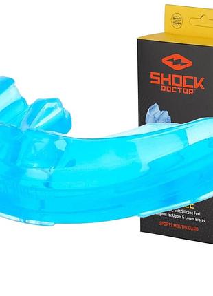 Капа shock doctor single braces под брекеты взрослая (вик 12+) blue (art. 4100-blu-ad)